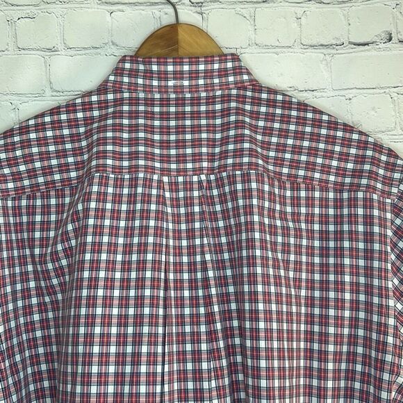 Brooks Brothers Red Fleece Red White Checked Long Sleeve Dress Shirt Mens XXL - Picture 5 of 8